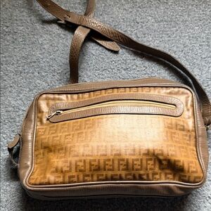 Fendi Tan Monogram crossbody  Bag